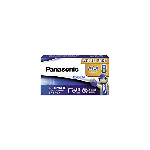 Pilha Alcalina Evolta Aaa Lr03 1,5V 8 Unidades Panasonic batteries - Baterias de uso geral - alcalino, 1,5v, AAA, 8 unidades