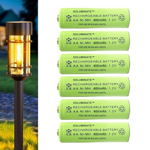 Pilhas Recarregáveis SOLAR LUMINATE Aa 6 Unidades Buyabattery - Baterias - recarregáveis, solar, aa, 6 unidades, 400mah