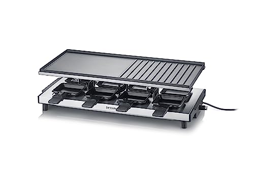 Grelhador Severin RG 2375 | Preto (Preparação de Alimentos a Quente) Severin - Torradeiras e grelhadores - 8 pães, placas reversíveis, antiaderente, controlo de temperatura
