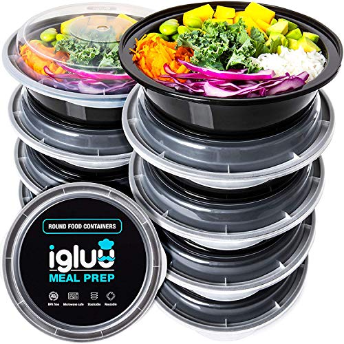Caixa de Conservação de Alimentos Circular 10 Unidades Igluu Meal Prep - Recipientes de armazenamento de alimentos - conservação, alimentos, circular