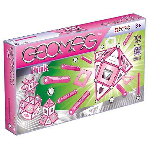 Construção GEOMAG Panels Pink 104 pcs Conjunto de Montagem Rosa GIOCHI PREZIOSI - Brinquedos - geomag, 104 pcs, montagem rosa, crianças, barras, esferas, painéis