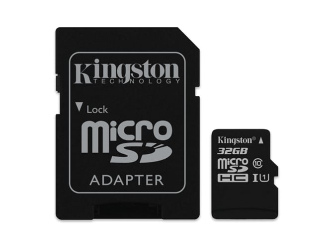 Cartão de Memória MicroSD KINGSTON SDC10G2/32GB Kingston - Cartões de memória flash - 32 GB, MicroSDHC, Classe 10, 45 MB/s