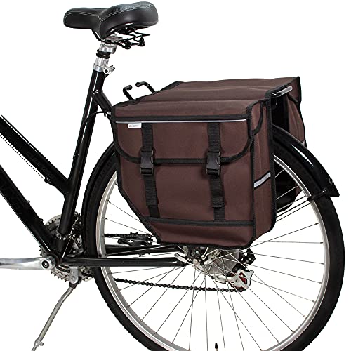 Alforja BIKYBAG Model M (Castanho - 24x12x8 cm) Emk Commerce Ltd - Bolsas e alforjes para bicicleta - 2 bicicletas, chuva, pó, resistente à água