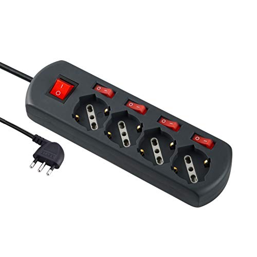 Extensão Elétrica ELECTROLINE 61912 (4 Tomadas - Tipo F - 1.5m) Electraline - Fios e cabos elétricos - 4 tomadas, tipo f, 1.5m