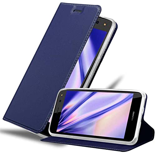 Capa Huawei Y6 2017 CADORABO Azul (Acessório Informática e Tel.) CADORABO - Capas para telemóveis - capa, huawei y6 2017, cadorabo, azul, couro sintético
