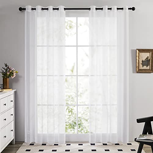 Cortina de Jardim DECONOVO Voile (Branco) Deconovo - Cortinas e cortinados - voile, poliéster, formaldeído-free, ar fresco