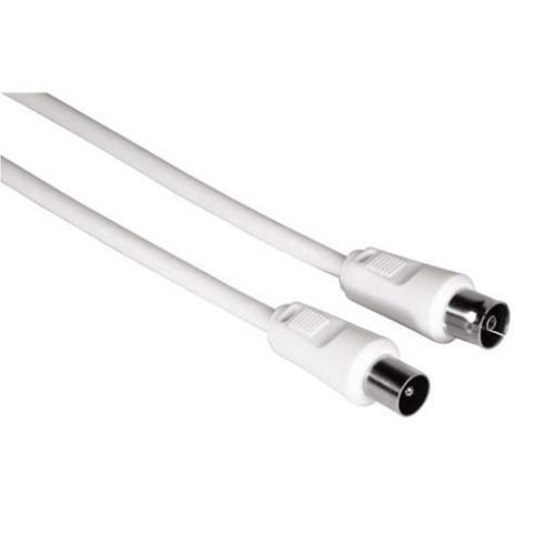 Cabo de Antena HAMA (Coaxial - 1.5 m - Branco) Hama - Cabos de áudio e vídeo - 1.5 m, masculino/feminino, branco, antena tv