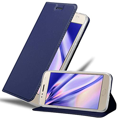 Capa para Motorola MOTO G5S PLUS CADORABO Azul CADORABO - Capas para telemóveis - capa, moto g5s plus, couro sintético, azul, resistente ao pó
