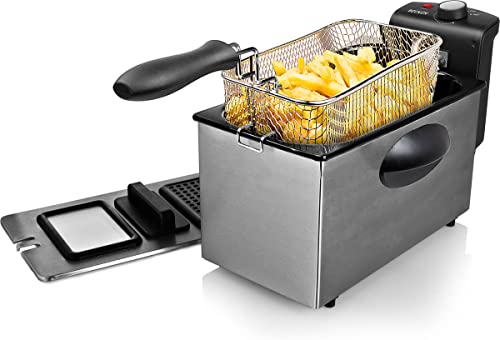 Fritadeira BECKEN 7392414 (Capacidade: 3 L - 2000 W) BECKEN - Fritadeiras - 3L, 2000 W, temperatura ajustável, 2 posições, 4 pratos