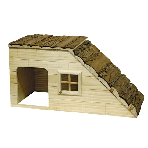 Casas para Roedores KERBL (Castanho - Madeira) KERBL - Habitats e gaiolas para pequenos animais - madeira, rampa, divertidos, brinquedos