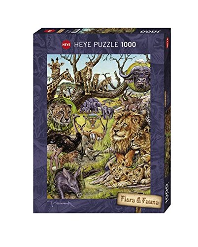 Puzzle 2D JUMBO Safari (Idade Mínima Recomendada: 12 anos - 1000 Peças) HEYE - Jogos - puzzle, madeira, 1000 peças, safari