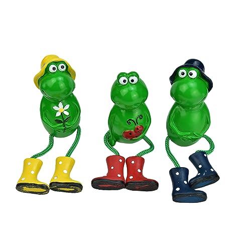 Figura KLEEMEIERO 3 PZS Garden Frog (Castanho - Resina) Kleemeiero - Ornamentos de relva e esculturas de jardim - garden, frog, castanho, resina