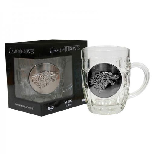 Caneca de Cerveja GAME OF THRONES Stark Metallic Logo SD Toys - Brinquedos - caneca, cerveja, game of thrones, stark, metallic logo