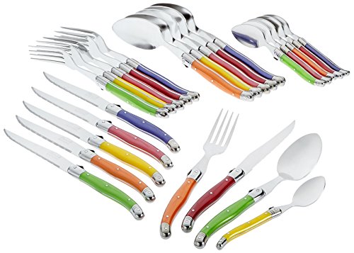 Conjunto de 24 Peças para Cozinha EASYKADO Laguiole PRADEL EXCELLENCE - Jogos de talheres - 24 peças, inox, facas, garfos, colheres