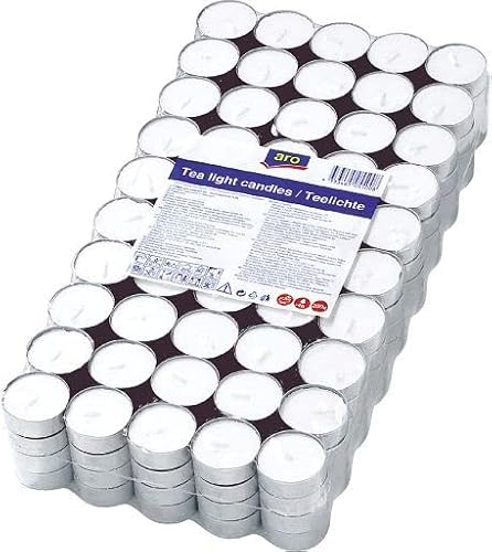 Velas para Chá sem Perfume Cilíndrico 200 Unidades aro - Cds de música - parafina, 4 horas, Ø 37,5 x 15 mm, 200 unidades