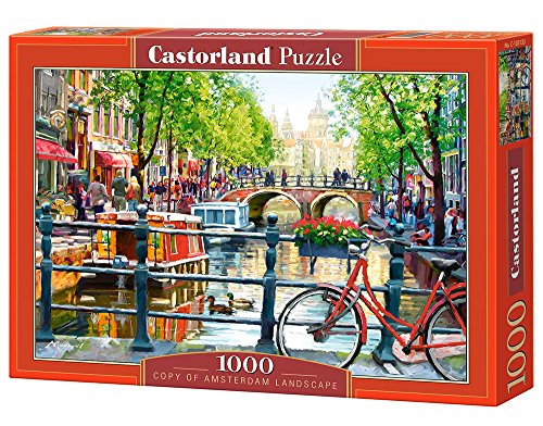 Puzzle CASTORLAND Amsterdam Landscape (Idade Mínima: 12 Anos - 1000 Peças) Castorland - Quebra-cabeças de encaixar - puzzle, castorland, amsterdam landscape, 1000 peças, cartão, fixação
