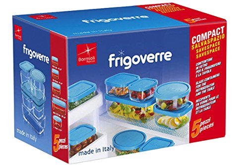Caixa de Conservação Vidro com Tampão Azul BOA Bormioli - Recipientes de armazenamento de alimentos - vidro, tampão, azul