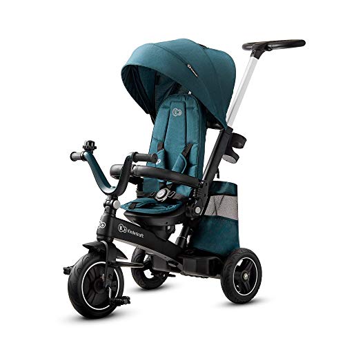 Triciclo KINDERKRAFT 5 em 1 EasyTwist Midnight KINDERKRAFT - Veículos de passeio - 5 em 1, asas reguláveis, parasol lavável, pneus anti-pinos