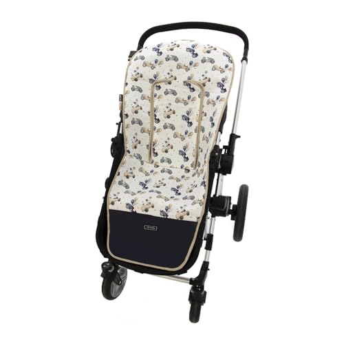 Cobertor de Verão para Carrinho de Passeio Universal Azul Claro Rosy Fuentes - Móveis para bebês e crianças pequenas - proteção solar, fixação por cordas, lavável, universal