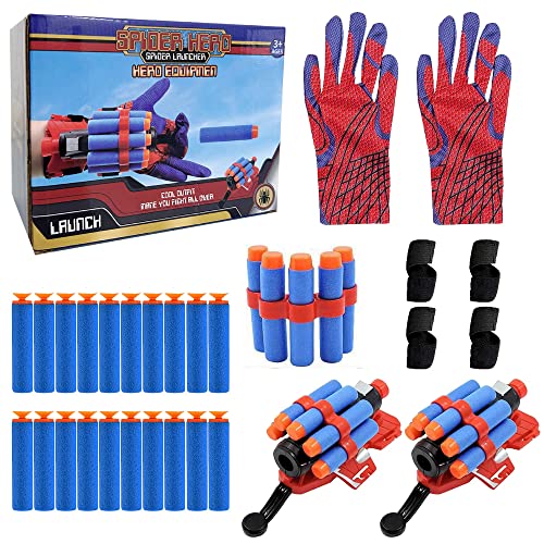 Luvas de Lançamento SPIDERMAN Super Web Slinger SHINE STAR - Brinquedos - lançamento, Spiderman, dardos, ventosas