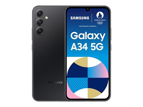 Smartphone SAMSUNG Galaxy A34 5G (6.4'' - 8 GB - 256 GB - Cinzento) SAMSUNG - Telemóveis - smartphone, samsung, galaxy a34 5g, 6.4 polegadas, 8 gb, 256 GB, cinzento