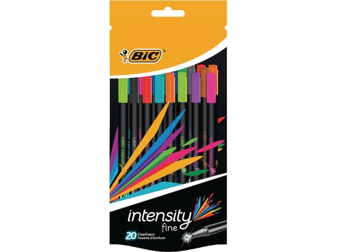 Marcadores Bic Intensity 0.8mm Multicor (Caixa de 20) BIC - Canetas - 0,4mm, 0,8mm, multicor, precisão