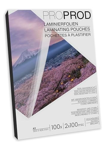 Pack 100 Fundas Plastificadas PROPROD A3 2X100 Micras ProProd - Filme de laminação, pochetes e folhas - pack, fundas plastificadas, proprod, a3, MICRAS