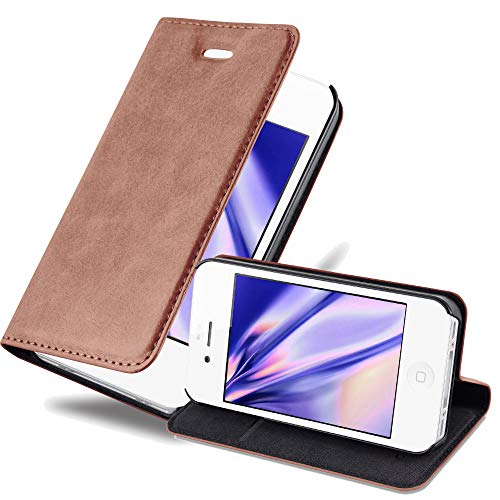 Capa iPhone 4, 4s AVIZAR Wallet Castanho CADORABO - Capas para telemóveis - avizar, wallet, castanho, iphone 4, iphone 4s