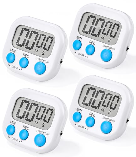 Contador de Tempo BIRSH 4 Peças (Branco) Birshe - Temporizadores de cozinha - contador, tempo, 4 peças
