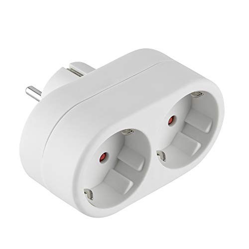 Adaptador Elétrico ELECTROLINE 55072 (Alemanha - Branco) Electraline - Fios e cabos elétricos - ficha schuko, 220-240 V, 1,5 m, branco