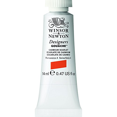 Guache WINSOR & NEWTON Designer'S Cadmium Scarlet Winsor & Newton - Tinta, tinta de arte e esmalte - cadmium scarlet, opaca, cobertura perfeita, papel