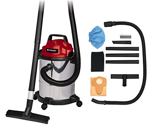 Aspirador de Saco EINHELL TC-VC 1815 S (15 L) Einhell - Aspiradores - 1,5 L, aço inoxidável, 2 níveis, secador, móvel