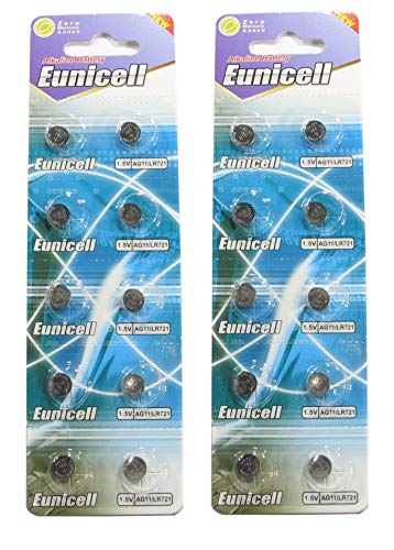 Pilhas Não Recarregáveis UNICELL 20 Alcalino Eunicell - Baterias de uso geral - 20 pilhas, 1.5v, calculadoras, brinquedos