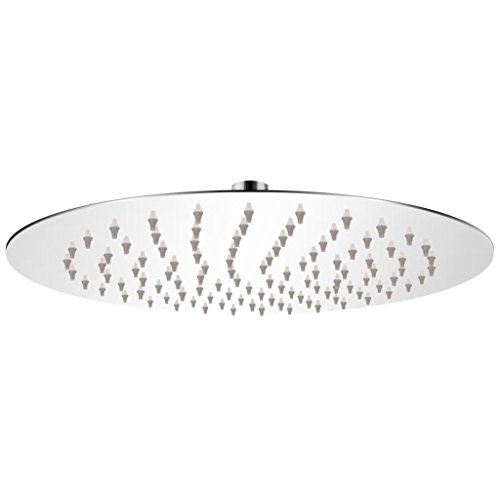 Cabeça de chuveiro vidaXL em aço inoxidável 25 cm redonda vidaXL - Torneiras - aço inoxidável, 25 cm, redonda, bicos de silicone