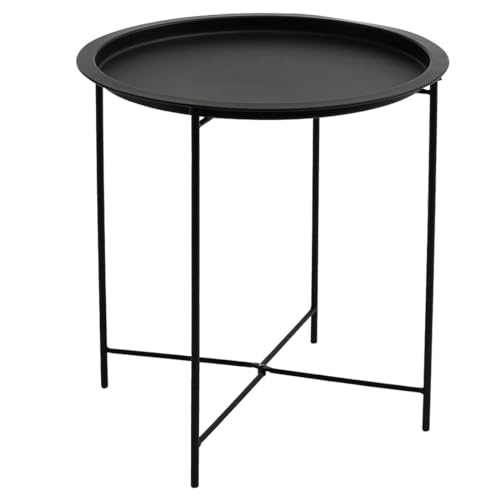 Mesa de Apoio ACOMODA Textil Dobrável Metal Preto Acomoda Textil - Conjuntos de móveis - metal, dobrável, preto, 47x51 cm