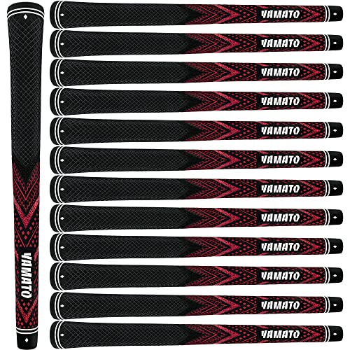 YAMATO GOLF Gripes de Golf (13 Unidades) yamato - Pegas de taco de golfe - borracha, tamanho médio, clima quente, design ergonômico