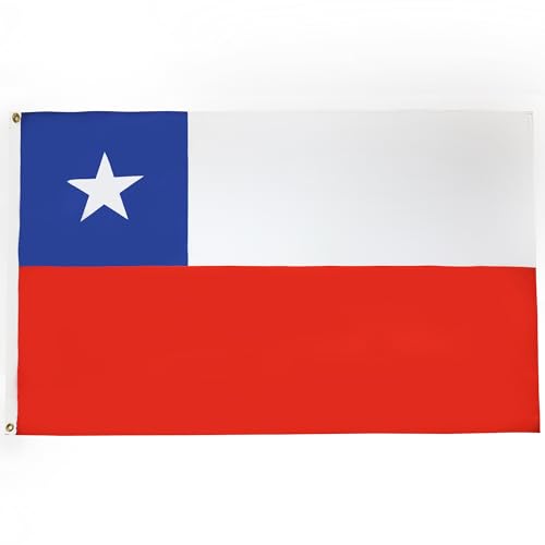Bandeira Chile 90X60Cm Azul Poliester Liso AZ FLAG - Bandeiras e cataventos - poliéster, 90x60 cm, cabo 200 cm