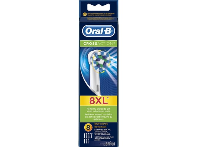 Recargas de Escova de Dentes ORAL-B CrossAction Oral-B - Acessórios para escova de dentes - recargas, escova de dentes, oral-b, crossaction, cabeçoteiros, limpar