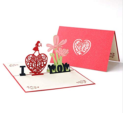 Cartão de Agradecimento ANEWISH 3D Pop-up Gracias Mamá ANEWISH - Cartões de cumprimentos e de nota - 3D, pop up, gracias mama, espaço branco