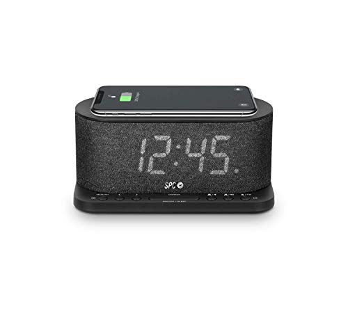 Rádio Despertador SPC 4582N (Preto - Digital - Alarme Duplo) SPC - Áudio - rádio despertador, digital, alarme duplo