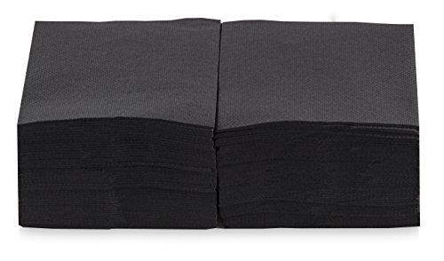 Toalha de Mesa SATEN COKTAIL (Preto - Poliéster - 20 x 20 cm) Saten - Guardanapos de papel - preto, poliéster, 20 x 20 cm
