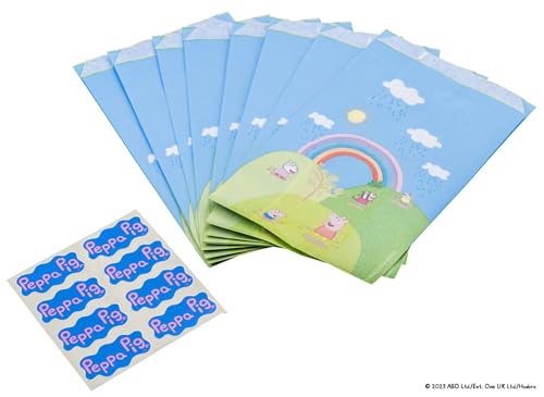 Bolsas de Papel com Autocolantes Dr. Oetker Peppa Pig Zenker Backformen GmbH & Co. KG - Sacolas de presente - bolsa de papel, autocolantes, peppa pig, aniversário, certificado