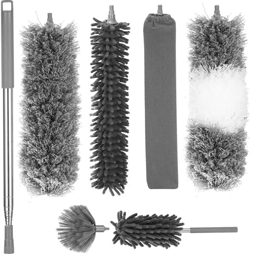 Escova de Pó Extensível com Varão Persiana LEAZZLE - Suprimentos de limpeza doméstica - extensível, 15 metros, escova dupla, varão persiano
