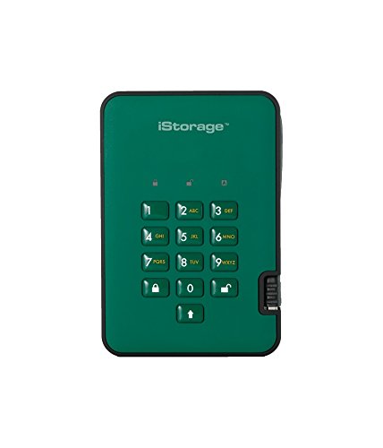 Disco HDD Externo ISTORAGE DiskAshur 2 (Verde - 500 GB - USB 3.1) iStorage - Discos rígidos - 500 gb, 5400 rpm, USB 3.1, pci express