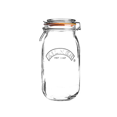 Garrafa Tupper KILNER Glass Jar Round with Lid Kilner - Recipientes de armazenamento de alimentos - garrafa, tupper, kilner, glass jar, round with lid, capa
