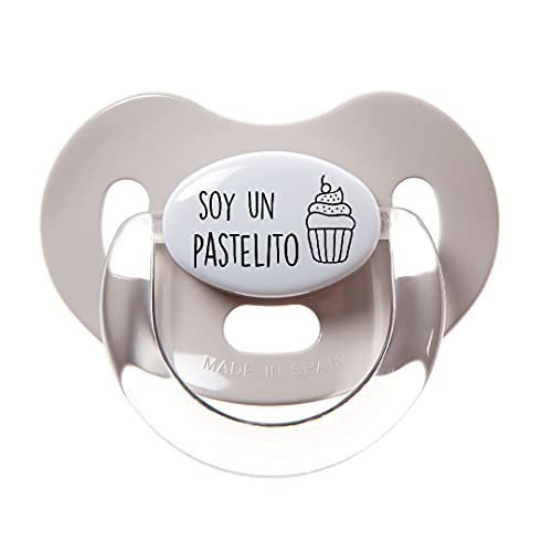 Chupeta Beige Soy Un Pastelito BOANN (3-6 meses) Boann - Chupetas e mordedores - silicone, hipoalergénico, anatómico, 3-6 meses