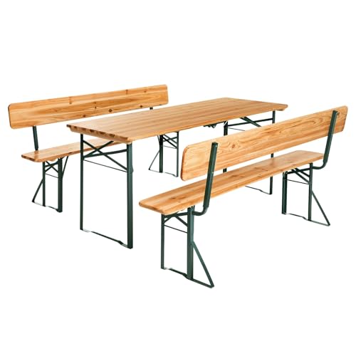Conjunto de Jardim TECTAKE (Castanho - Aço - 45x54.5x87 cm) TecTake - Móveis de exterior - castanho, aço, 45x54.5x87 cm, resistente
