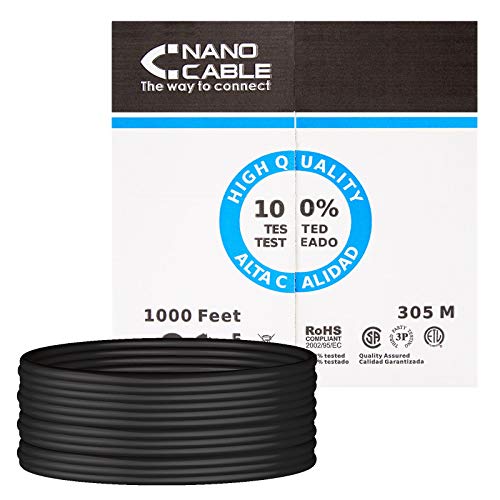 Cabo de Rede NANOCABLE (RJ45 - 305 m - Preto) NANOCABLE - Cabos de rede - rj45, 30,5m, preto, masculino