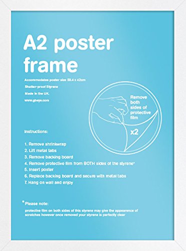 Moldura para Posters ETÓN A2 Branco (42x59,4 cm) GB eye - Materiais de arte e artesanato - moldura, posters, etón a2 branco, 42x59,4 cm, MDF, estireno inquebrável