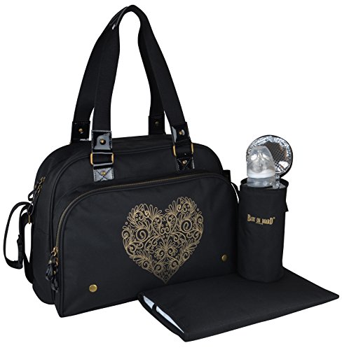 Mala para Amamentar BABY ON BOARD Premium Simply BABY ON BOARD - Sacolas de fraldas - 2 compartimentos, bolsos laterais, poliéster, porta-frasco, cambiador